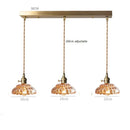 Axyaa Copper LED Glass Pendant Light Fixture Vintage Hanging Lamp