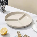 Axyaa Wheat Straw 3-Grid Meal Plate with Vegetable Plate - Breakfast, Salad, Snack Plate