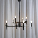Axya Simple LED Candle Chandelier Iron Art Pendant Light for Living Room Kitchen.
