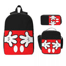 Axyaa Mickey Mouse Kids Backpack Lunch Box Pencil Boxes Set for Preschool School Bag