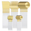 Axyaa Matte Gold Stainless Steel Cutlery Set 40Pcs