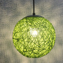 Axyaa Green Iron Metal Cage Pendant Light for Kitchen Dining Room