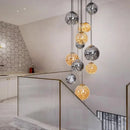 Axyaa Glass Ball Pendant LED Chandelier for Home Decor