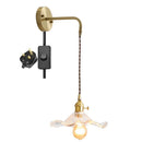 Axyaa Amber Glass LED Wall Sconce Indoor Lighting for Living Room Bedroom Bar