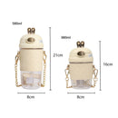 Axyaa Rabbit Ear Water Bottle with Straw - Cute, Portable, BPA-Free for Kids