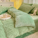 Axyaa Taffeta Velvet Duvet Cover, Cozy Fleece Plush Blanket, 150x200cm Warm Winter Bedding