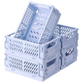 Axyaa Kawaii Collapsible Crate Stacking Storage Basket Organizer for Home Kitchen Bedroom