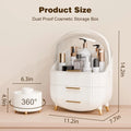 Axyaa Vanity Makeup Organizer with Lid, Drawers - Cosmetics Skincare Display Case