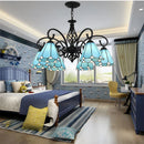 Axyaa Bohemian Stained Glass Pendant Chandelier: Creative Luxury Lighting for Home & Event Spaces