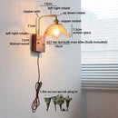 Axyaa Nordic LED Flower Wall Light - Glass Brass Indoor Decor