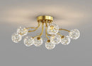 Axyaa LED Glass Ball Chandelier: Luxury Nordic Ceiling Light for Home Decor