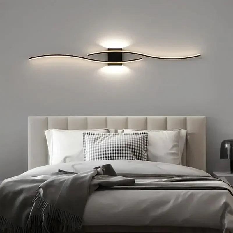 Axya LED Wall Lamp in Black, White, or Gold for Modern Indoor Lighting.