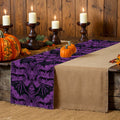 Axyaa Halloween Skull Abstract Pattern Table Runner