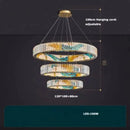 Axyaa Crystal Chandelier Enamel Bar Counter Light Stainless Steel Luxury Staircase Duplex Villa