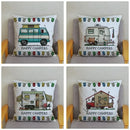 Happy Campers Owl Motorhome Print Pillow Case by Axyaa