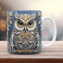 Axyaa Ceramic Owl Coffee Mug 11oz - Cute Owl Design Tea Cup