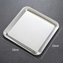 Axyaa Stainless Steel Shallow Storage Tray - Multipurpose Kitchen Utensil for Food and Baking