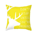Axyaa Geometric Deer Pattern Cushion Cover for Sofa Decoration and Throw Pillow