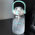 Axyaa 640ml Tritan Straw Handle Water Bottle