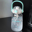 Axyaa 640ml Tritan Straw Handle Water Bottle