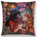 Axyaa Three Eyes Raven Steampunk Hummingbird Sofa Pillow Case Owl Cushion Cover