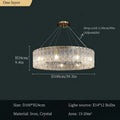 Axyaa Modern Luxury Crystal Chandelier Pendant Light Fixture
