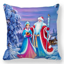 Axyaa Santa Print Pillowcase for Christmas and New Year Decor