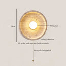Axyaa Vintage Yellow Travertine LED Wall Lights with Pull Chain Switch
