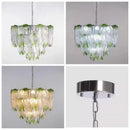 Axyaa French Green Glass Chandelier for Dining, Bedroom, Living Room