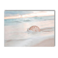 Beach Flamingo Canvas Wall Art by Axyaa - Sea Wave Starfish Shell, Palm Tree, Pineapple