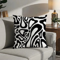 Axyaa Abstract Pattern Print Pillow - Modern Home Cushion Cover