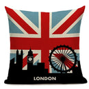Axyaa Union Jack American Flag Throw Pillow Cases 45x45cm Square Top King Size