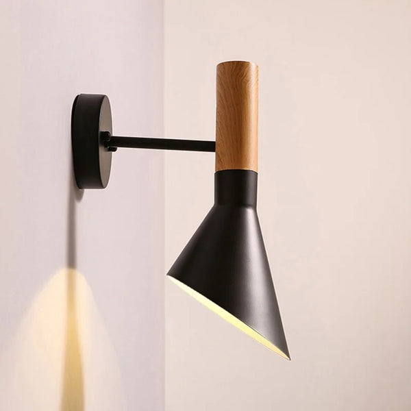 Adjustable Loft LED Wall Lamp by Axya - Solid Wood Sconces for Bedroom Decor