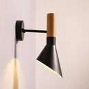 Axyaa Modern Wood LED Wall Lamp Adjustable Sconces for Bedroom Mirrors
