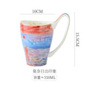 Axyaa Nordic Couple Oil Painting Bone Mug Large Capacity Coffee Cup