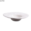 Axya Ceramic Pasta Plate Straw Hat Shape Restaurant Serving Dish