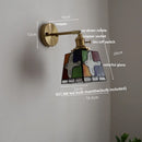 Axyaa Tiffany Style Adjustable LED Wall Sconce with Pull Chain Switch