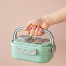 Axyaa Double-Layer Insulated Oval Lunch Box for Fresh Meals