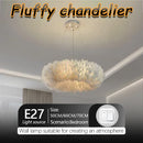 Axyaa Cloud Feather Chandelier: Modern Minimalist Design for Bedroom & Living Room