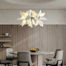Axyaa Nordic Ceramic Leaf Hanging Chandelier - Creative Bedside Pendant Lights