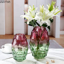 Axyaa Geometric Glass Vase Art Decor Flower Vessels Dried Flower Arrangement Craft