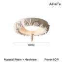Axyaa French Luxury Plaster Ceiling Lamp for Elegant European Baroque Decor.