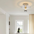 Axyaa Clear Blue Orange Glass Wall Sconce for Living Room