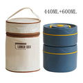 Axyaa Double-layer Insulated Stainless Steel Lunch Box with Storage Bag