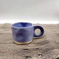 Axyaa Modern Print Ceramic Mug with Ring Handle - Set of 2