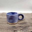 Axyaa Modern Print Ceramic Mug with Ring Handle - Set of 2