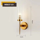 Axyaa Gold LED Candlestick Wall Sconce Europe Metal Glass Lighting Fixtures Decor