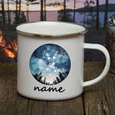 Axyaa Custom Name Constellations Print Enamel Camping Mug - Personalized Handmade Gift