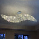 Axyaa Luxe Crystal Chandelier: Modern Italian Design for Living Room Villa Hall