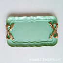 Axyaa Bow Tie Tray Resin Dessert Plate Home Decor Fruit Plate Jewelry Tray